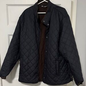 Peter Millar Men's Black Quilted Puffer Jacket